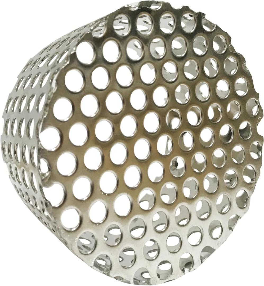 PVC Termination Mesh Vent Cover, Furnace&Roof Vent Cap, OD 2.4in to 2.98in Multihole Vent Mesh for 2.5in to 2.98in ID Pipe, Stainless Steel Conical Vent Mesh, Used for Keep Birds and Leaves Debris Out