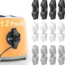 Daisyhome Cord Organizer for Kitchen Appliances-12 Pack, Appliance Cord Organizer Stick on, Small Kitchen Appliances Cord Keeper, Adhesive Cord Holder, Cord Winder for Pressure Cooker, Stand Mixer... (4*Black+4*White+4*Grey)