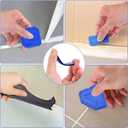 3 in 1 Silicone Caulking Tool Stainless Steelhead, 11Pcs Grout Removal Tools 5 Replacement Silicone Pads 3 Glass Glue Angle Scrapers, Caulk Remover for Kitchen Bathroom Window