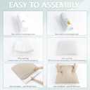 24x24 Inch Outdoor Chair Cushions Set of 2, Patio Furniture Cushions - Removable Cover, Water-Repellent, Fade-Resistant, Non-Slip Bottom & Straps, Replacement for Deep Seat Sofa & Couch - Cream
