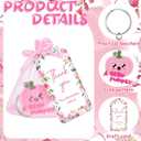 Inbagi 60 Set Thanksgiving Little Pumpkin Baby Shower Party Favors Include Cute Pumpkin Key Chain Thank You Kraft Tags Pink Organza Bags for Thanksgiving Day Fall Autumn Baby Shower Supplies