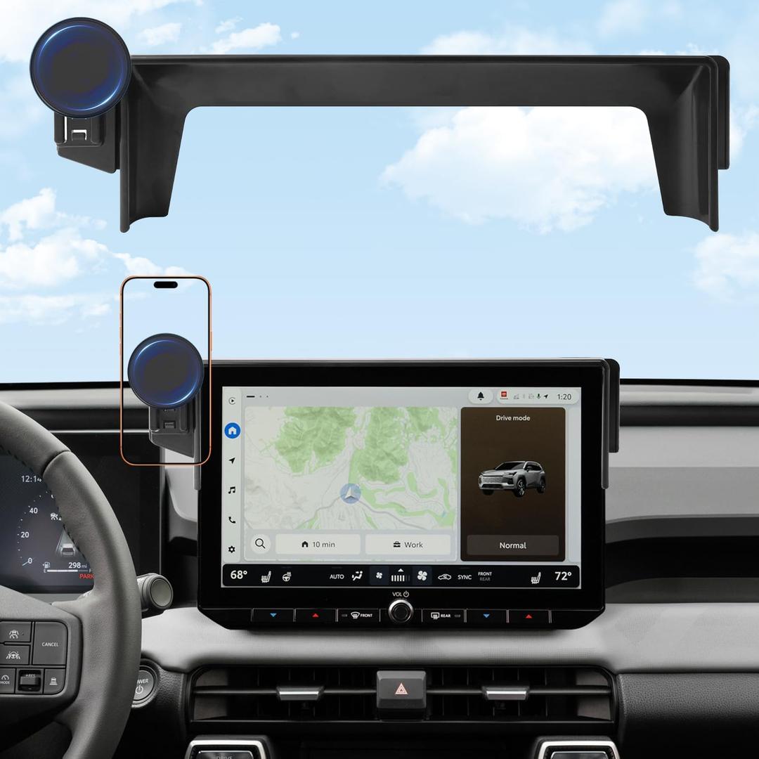2026 RAV4 Car Phone Holder for Toyota RAV4 12.9-inch Touchscreen (XSE/Limited), 360° Rotation Phone Mount Compatible with MagSafe, No Vent Blocking, Exclusive Custom Fit for Toyota RAV4 Accessories