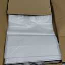 Frosted Shopping Bags with Handles and Cardboard Insert - 10" W x 13 H " x 5" Side Gusset, 50 Pack - Durable & Reusable