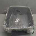 Amazon Basics Large Cat Litter Box with High Sides, Open Top, Includes Scoop, 19 x 15 x 11.75 inches, Grey/Beige