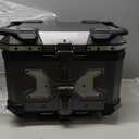 45L Motorcycle Top Case, Aluminum Motorcycle Tail Box Trunk with Universal Base - Anti-scratch gray