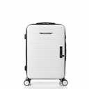 Traveler's Choice Foldable Suitcase, Hard Expandable Universal Wheels, Shock-Absorbing, Silent, Multi-Level Adjustable Alloy Trolley, Suitable for Traveling (Green 20 inches)(White, 20 inches)