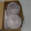 AOZITA 4 Pcs, Acrylic Qtip Holder Dispenser for Cotton Swab, Ball, Round Pads, Floss Picks - Clear Plastic Apothecary Jar Set for Bathroom Canister Storage Organization, Vanity Makeup Organizer