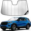 Windshield Sun Shade for Ford Explorer 2020-2024, Custom-fit Sunshade, Keep Vehicle Cool, Protect Dashboard, Foldable Car Window Shades Ford Explorer, Accessories