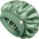 YANIBEST Silk Bonnet for Men Women Hair Bonnet for Sleeping Double Layer Satin Bonnet for Natural Curly Hair Unisex Sleep Cap
