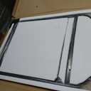 30"x20"﻿ Black Bathroom Scalloped Mirror, Rust-Proof Metal Frame