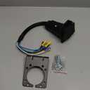 7 Way Trailer Plug, 7 Pin Trailer Connector Plug RV Light Adapter with Wire Harness, Wire Socket Adapter Quick Converter with Mounting Bracket for Truck