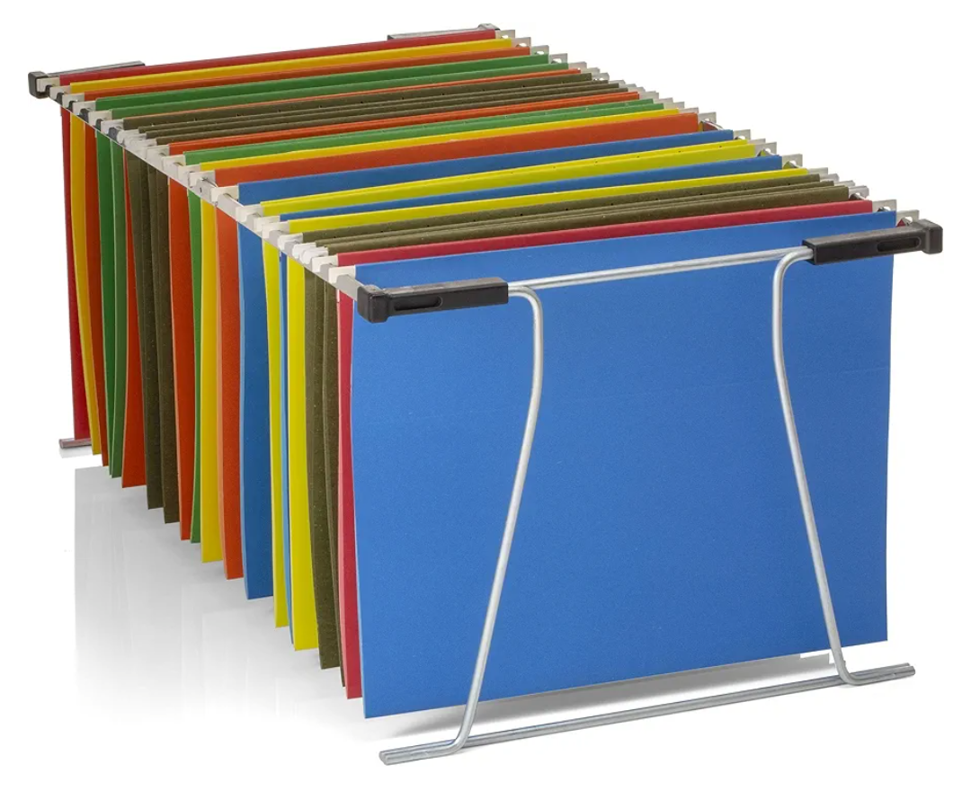 Officemate Universal Hanging File Frame, Letter and Legal Size, Rails 24 to 27, Steel, 1 Set (91966)