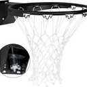 Basketball Rim Replacement, Single-Spring Breakaway Basketball Rim Outdoor Indoor, Universal 18 Inch Heavy Duty Basketball Hoop Rim and Net