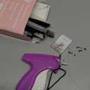 HABGP Stitch Gun for Clothes, Handheld Stitch Tag Gun, Mini Sewing Kit Micro Tagging Gun for Quick Clothing Fixer, Sewing Tool Kit with 1,200 Black & 1,200 White 5mm Mini Fasteners, 6 Needles (Purple)