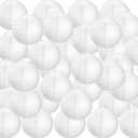 Treela 90 Pack White Chinese Japanese Paper Lanterns Decorative Hanging Ball Paper Lantern Lamps for Wedding Birthday Party Baby Shower Home Decorations(4 Inch)