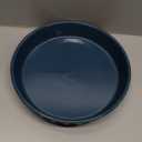 Fun Elements Shallow Dog Bowls, 10.5" Ceramic Large Food Plate for Small, Medium and Large Breeds, Non-Slip, Flat and Wide, Dishwasher Safe, Suitable for Dogs and Cats (Blue)