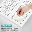 2 x MaxGear 3" x 3" Square Labels, for Inkjet or Laser Printer, Matte White Printable Sticker Paper Labels Sheets, Strong Adhesive, Dries Quickly, Holds Ink Well, 180 Pcs