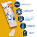 CeraVe 100% Mineral Sunscreen SPF 50, Face sunscreen With Zinc Oxide & Titanium Dioxide, Hyaluronic Acid + Niacinamide + Ceramides, Oil Free, Travel Size 2.5 oz