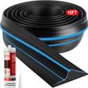 Jin&Bao Universal Garage Door Threshold Seal Strip 16FT Kit, Bottom Waterproof Rubber Weather Stripping Replacement (Blue,1 Adhesive)