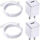 iPhone Charger,[Apple MFi Certified]2Pack iPhone Quick Charging Lightning Cable Data Sync Cord with USB A Wall Charger Block Box Travel Plug Adapter for iPhone 14/13/Pro/Max/XR/X/Xs/Max/8/Plus/SE/iPad
