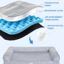 Cooling Dog Bed Orthopedic Extra Large Dogs Egg Crate Foam＆Instant Chill