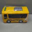 HONGTUO School Bus Toy with Sound and Light, Simulation Steering Wheel, Toddlers School Bus with Music Education, Gift for 1-3-5 Boys & Girls, School Bus Toy