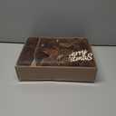 Christmas Ornaments Set, 38Pcs Brown Velvet Christmas Ornaments for Xmas Tree Decorations Shatterproof Hanging Flocked Balls Assorted for Indoor Home Party Holiday Decor Gifts