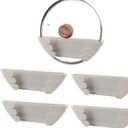 Pot Lid Organizer, BPA Free Plastic, 6-13 in Sizes, White/Black, Set of 5 (White)