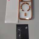 Misea Magnetic for iPhone 17 Pro Case Compatible with MagSafe [Never Yellowing] [Military Grade Drop Protection] Full Camera Lens Protector Plating Soft Clear Phone Case for Women, Cosmic Orange