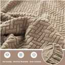 Yoovat Couch Cushion Covers for Sofa Couch Covers Wear-Resistant Universal Sofa Cover Washable Stretch for Sectional Slipcovers (Texture-Light Coffee,Extra Large Single Seat Cover)