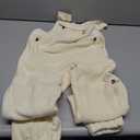 Fleece Warm Overalls Winter Adjustable Strap Bibs Loose Casual Jumpsuits Fuzzy Ski Pants with Pockets Size 140