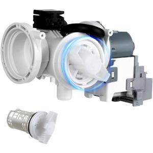 Upgraded DC97-20621A, DC97-17999N Drain Pump Assembly Compatible with Some Samsung Washers, Replaces DC31-00187A AP6807020 PS12592830 EAP12592830 495963 Washer Drain Pump Motor for Samsung