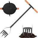 Hand Tiller,Garden Tool with 8 Spikes 40" Non-Slip Rubber Grip,Claw Twist Tiller