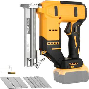2 in 1 Electric Brad Nailer Compatible with DeWalt 20V Battery(Tool Only), 18 Gauge Cordless Battery Powered Nail Gun/Staple Gun with 1000 Nails &1000 Staples, for Home Improvement, DIY Woodworking