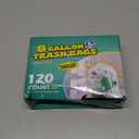 120 Count 8 Gallon Trash Bags Unscented - Thick Clear Medium Garbage bags, 30 Liter Strong Plastic Wastebasket Can Liners for Kitchen Home Bathroom Office