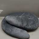 Ergonomic U-Shape Gaming & Lap Pillow - Crochet Pillow & Reading Support Pillow with Arm Relief, Comfort for Gamers, Crafters & Book Lovers (Light Gray)