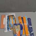 Boy Birthday Decorations, Blue Birthday Supplies, Light Blue Navy Brown Tan Orange Banner, Fringe Curtain, Boho Balloons, Pom Poms Backdrop