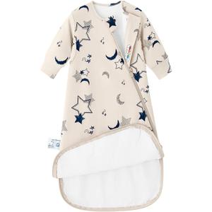 Unisex Sleeping Bag for Babies and Toddlers 3.5 Tog Sleep Sack, Baby Sleep Sack, One piece with sleeves, Gifts for Baby (0-6M, Moonlit)