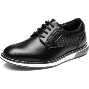 Bruno Marc Boy's Casual Dress Oxford Comfort Uniform Formal Sneaker Shoes (4 Big Kid, Black)