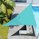 ECOOPTS 8'x8'x11' HDPE Sun Shade Sail Right Triangle Canopy Shades for Outdoor Patio Pergola Cover Blockage 95% UV Resistant (Turquoise)