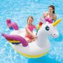INTEX Enchanted Unicorn Inflatable Pool Float: Animal Pool Toy for Kids 2 Heavy-Duty Handles 88lb Weight Capacity 89" x 68" for Ages 3+