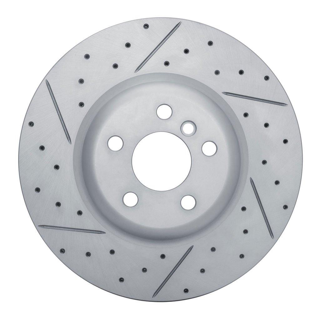 Dynamic Friction 830-31130L - Geoperformance Coated Drilled and Slotted Brake Rotor
