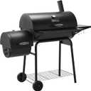 Royal Gourmet CC1830S 30" BBQ Charcoal Grill and Offset Smoker | 811 Square Inch cooking surface, Outdoor for Camping | Black