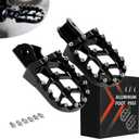 JFG RACING Dirt Bike Foot Pegs 7075 CNC Pedals Rests for Surron Light Bee X and S/E Ride Pro SS/CRF150F CRF230F 03-19/CRF250F 19-24/XR150L 15-24/KDX200 83-94-Black