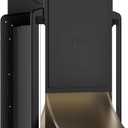 ClawJaw Dog Door for Exterior Wall, Metal Frame and Telescopic Tunnel Pet Door, Double-Sided Wind Deflector and Magnetic Flaps, Easy to Install, Black (Pets Up to 110 Lb)-Large