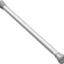 AIZESI Silver Tension Curtain Rod 16 to 26 Inch, 7/8 Diameter Spring Loaded Curtain Rods, Small Tension Rod for Window, Kitchen, Bathroom, Closet