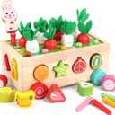 Toddlers Montessori Wooden Educational Toys for Baby Boys Girls Age 1 2 3 Year Old, Shape Sorting Toys 1st One First Birthday Girl Gifts for Kids 1-3, Wood Preschool Learning Fine Motor Skills Game, Middle