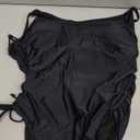Pink Queen Womens One Piece Swimsuit Ruched High Cut Tummy Control Bathing Suit Swimwear Black XL