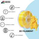 iBOSS Silk PLA+ Filament 1.75mm Dual Color Yellow Gold 1KG, 3D Printer Filament Dimensional Accuracy +/- 0.02mm, 1kg Spool(2.2lbs) 3D Printing Filament Fits for Most FDM 3D Printers(Silk Gold Yellow)