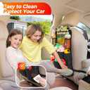 SURDOCA Upgraded Car Organizer with 11-inch Tablet Holder, 8 Pockets, Car Seat Protector for Road Trips - Car Storage and Organizers for Kids
